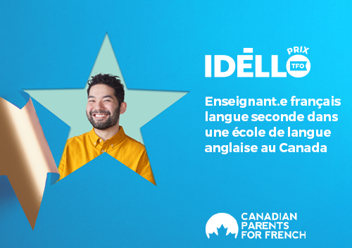 Image de la nomination pour le prix Enseignant Français Langue Seconde d’une école de langue anglaise au Canada.